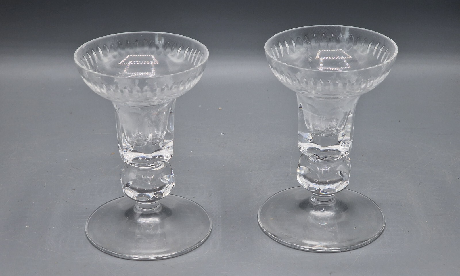 2x antiquitäten Kerzenständer, Glas